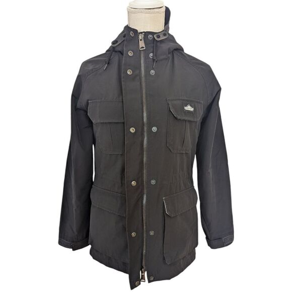 Penfield Kasson 80/20 Women's XS Down Jacket Hooded in Black Fleece Lined - Picture 2 of 13